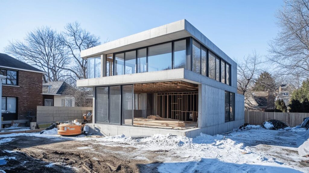 Le beton contemporain transforme votre extension de maison